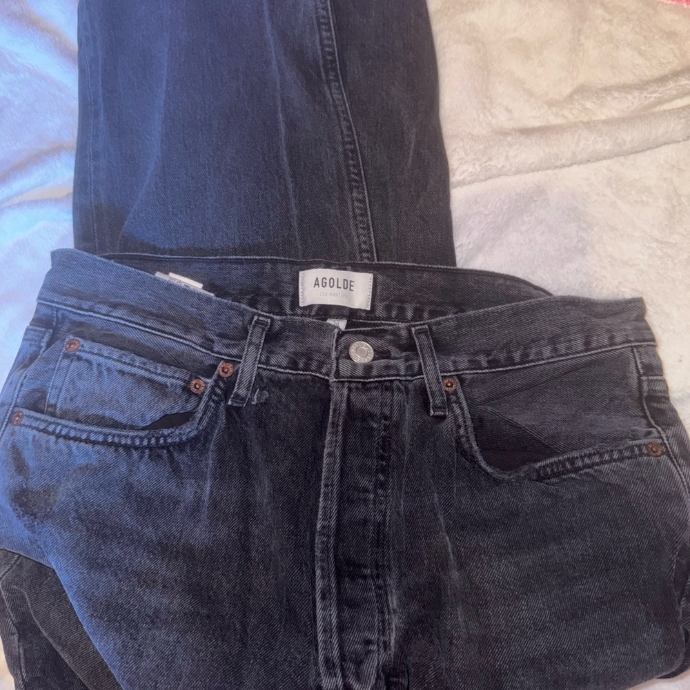 AGOLDE Women’s Distressed Black Jeans